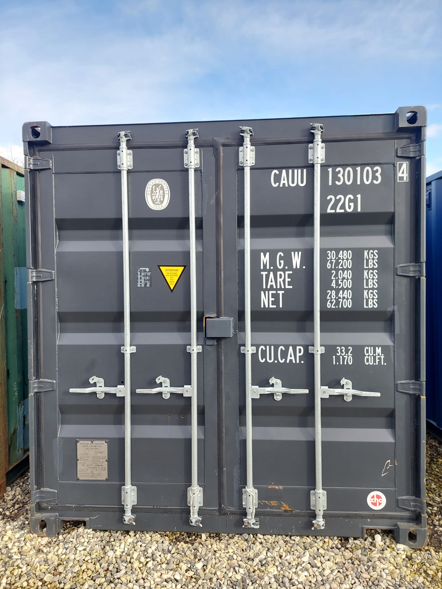 Ny sort 20 fots isolerad container porte