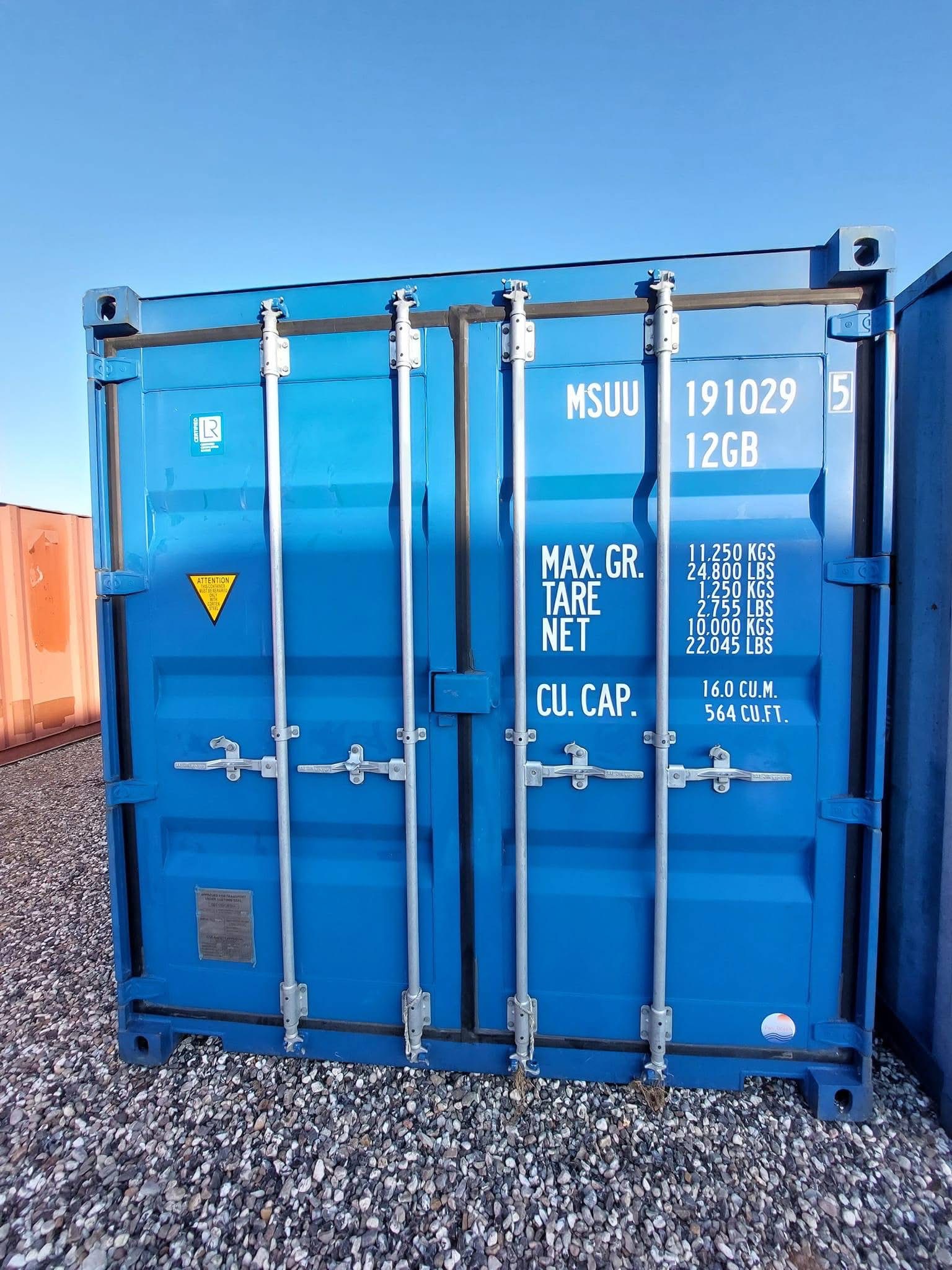 10 fots isolerad container data-plade