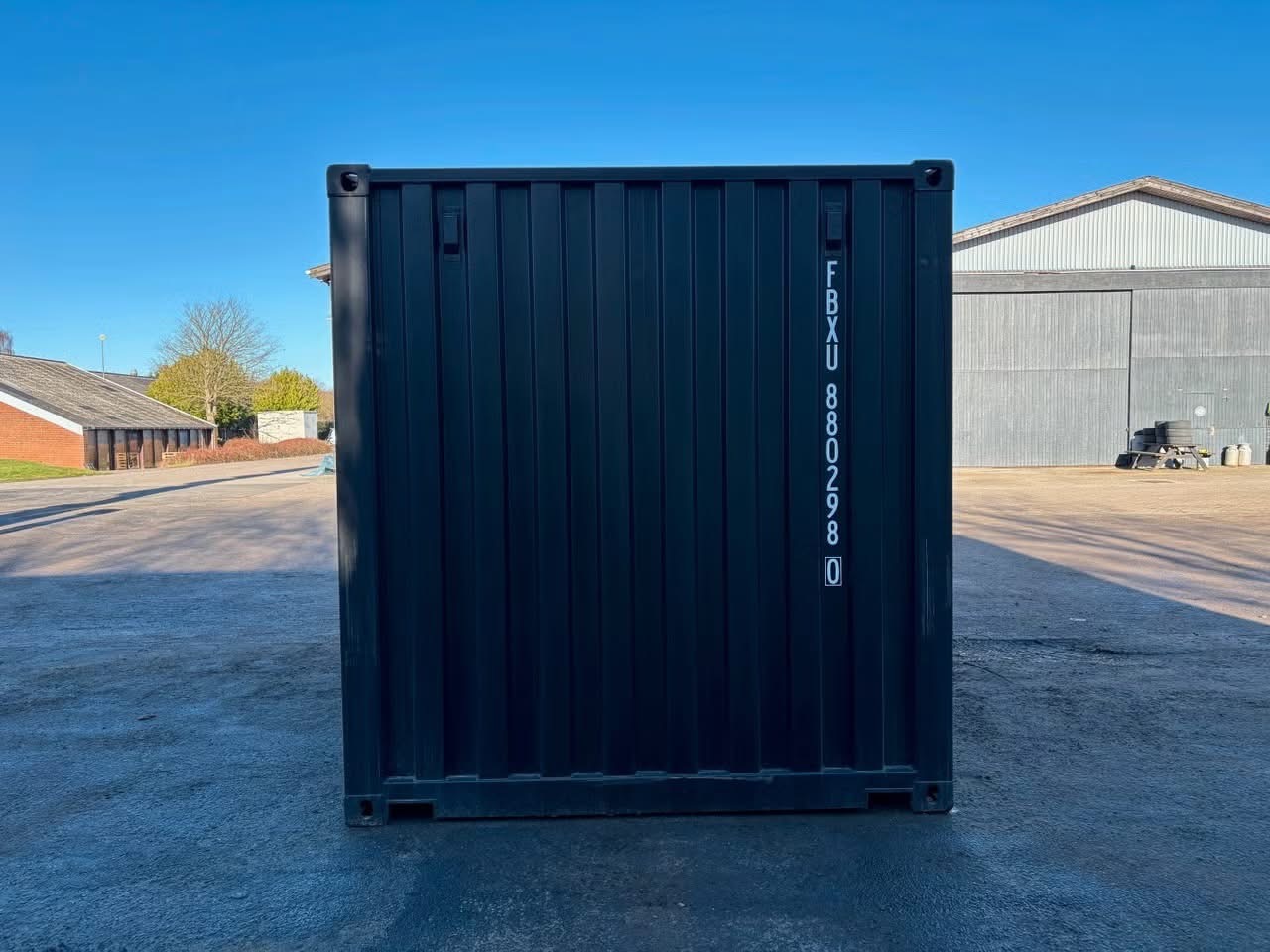 20 fots container stålgaragedør gavl