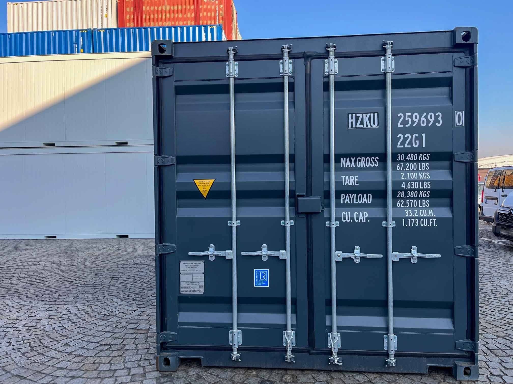 20 fots container dataplåt