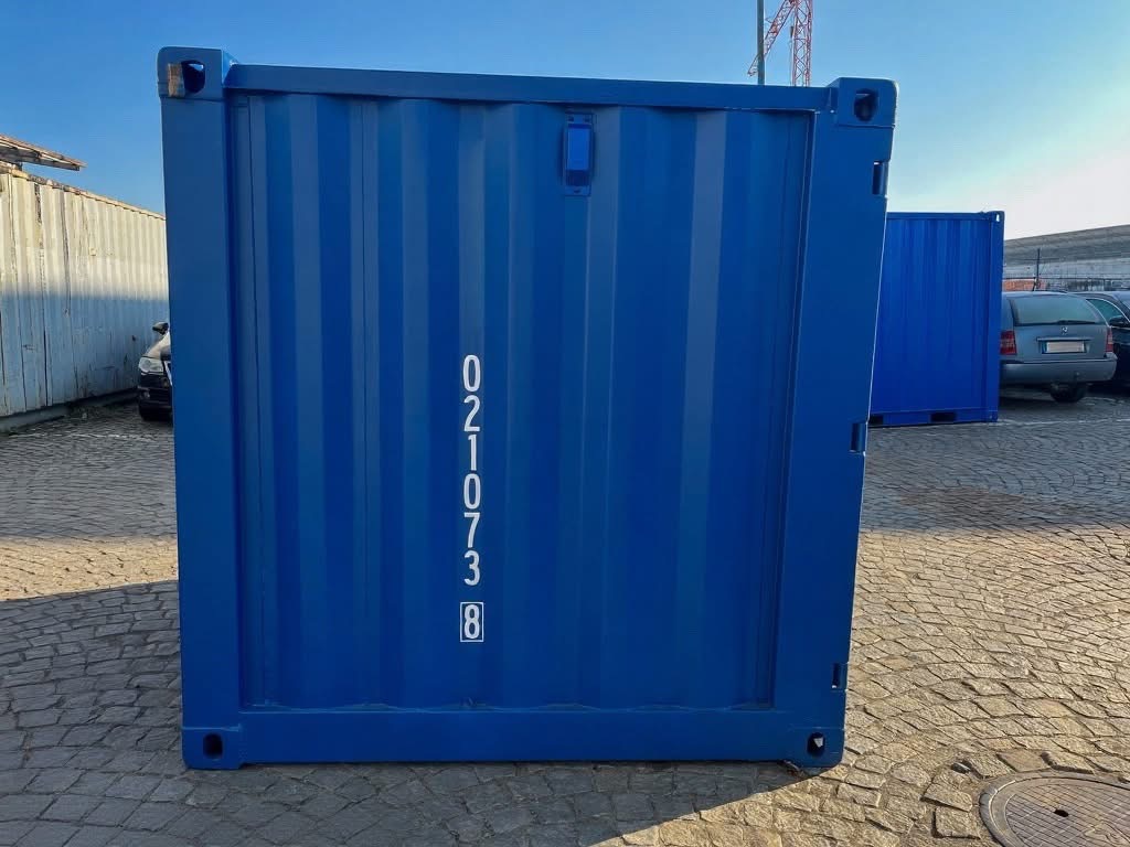 6 fots container blå sida