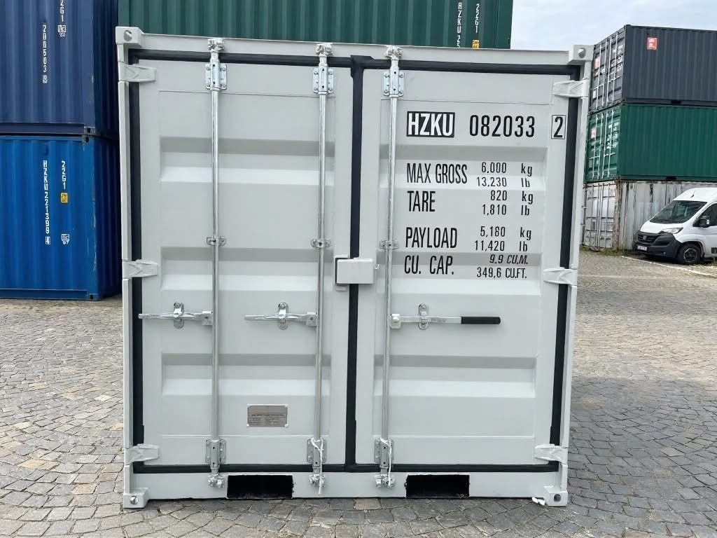 8 fots container hvid facade