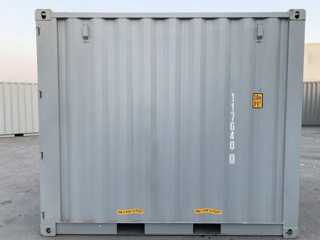 10 fots container bakfasad