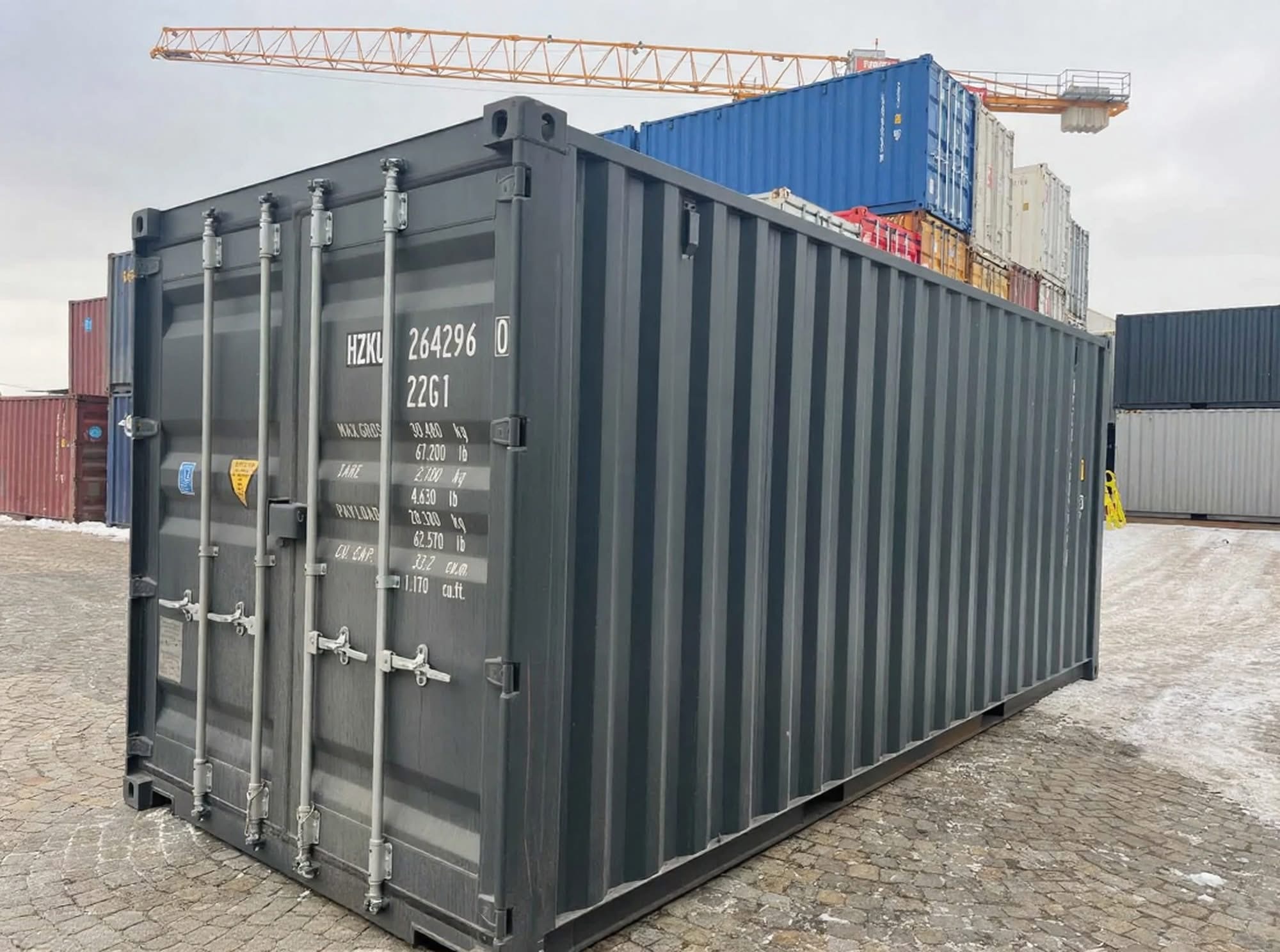 20 fots container 3/4 vinkel