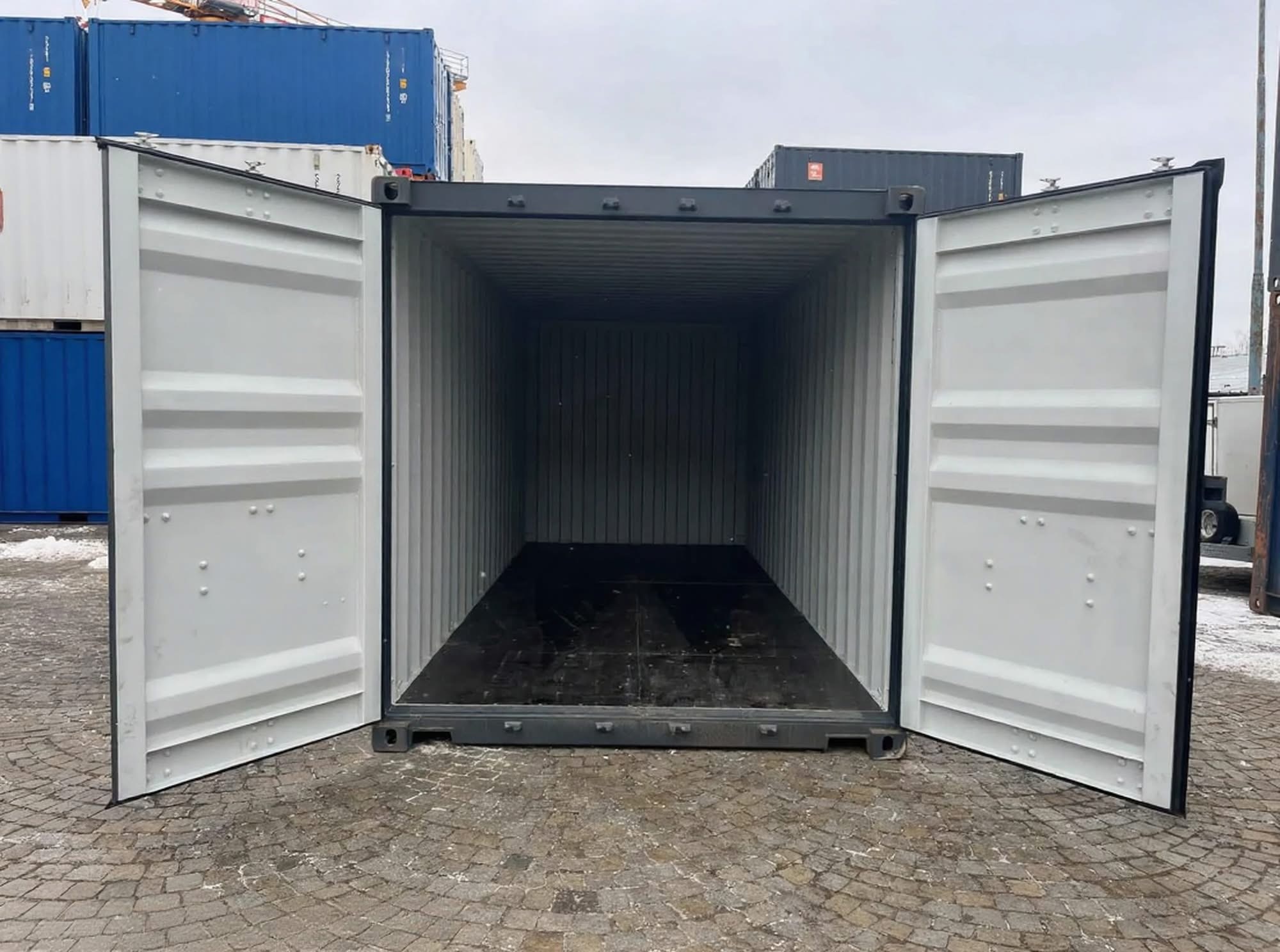 20 fots container öppen dörr
