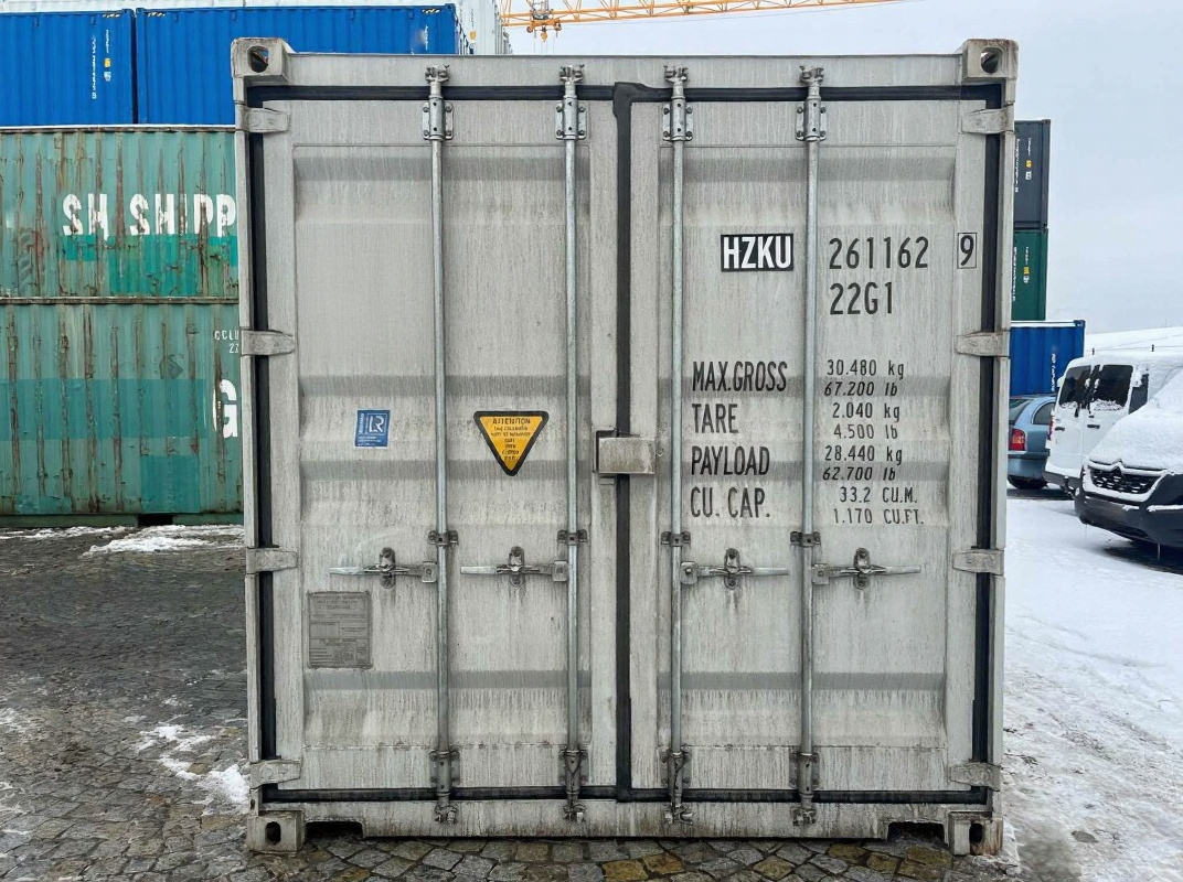 20 fots container graa RAL7035