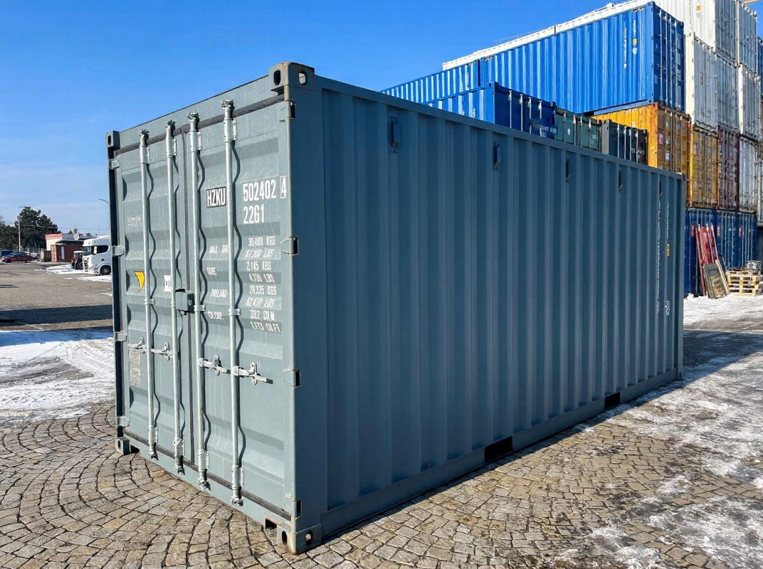 20 fots container RAL7031 blågrå vinkel