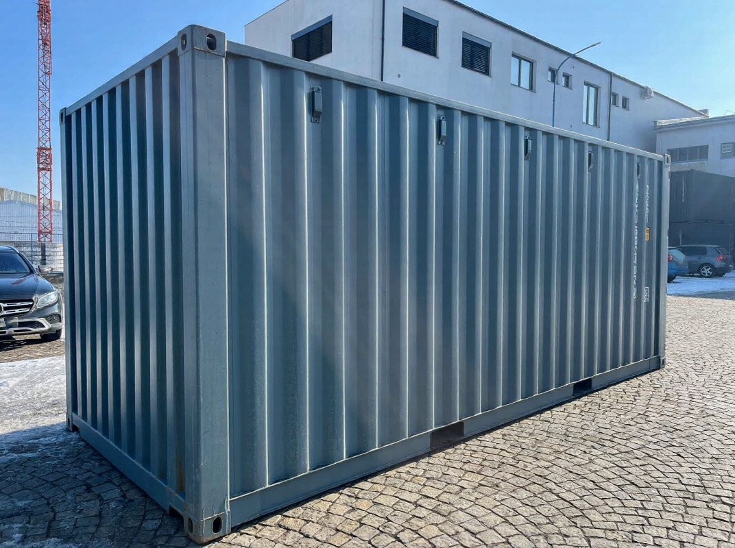 20 fots container RAL7031 blågrå baksida