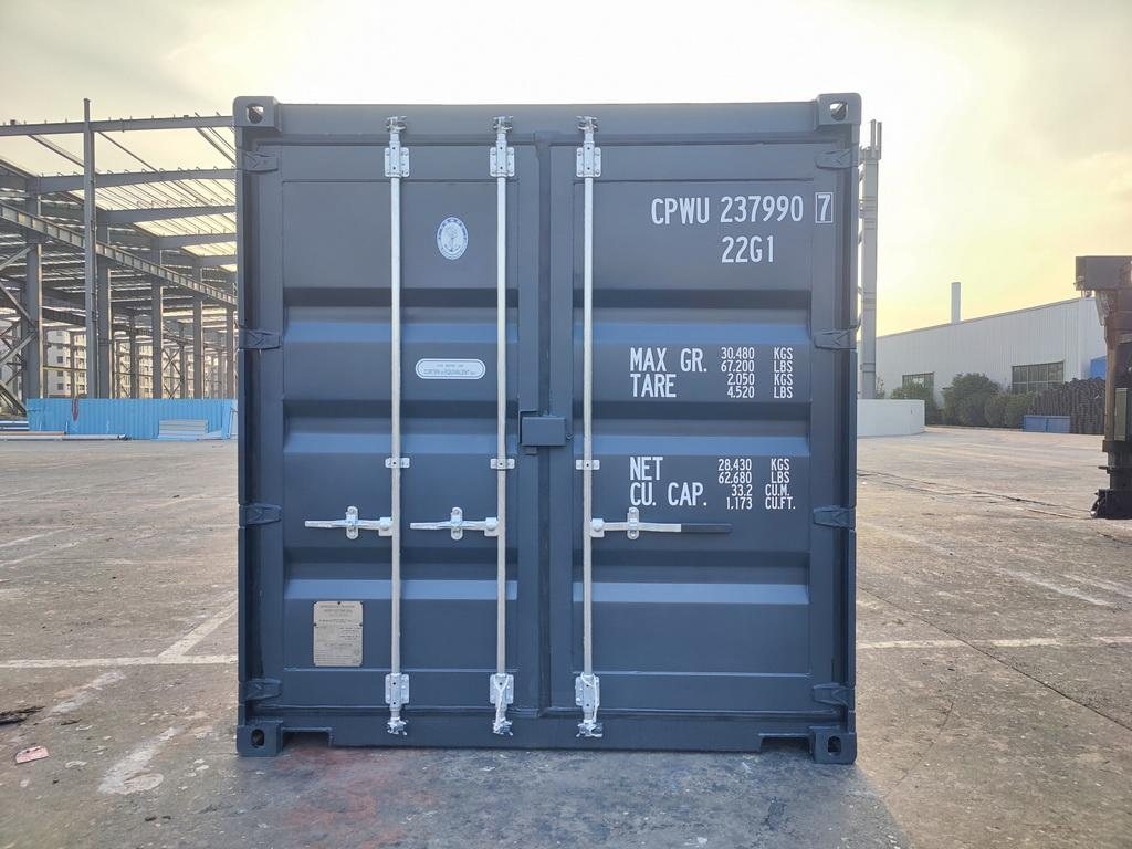 20 fots container sort RAL9005 interiör